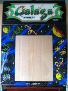 Midway Galaga Glass Bezel and Plexi Marquee