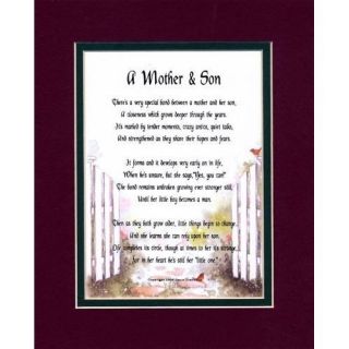 Mother Son Mother to Son Mother Poem Mom Poems Gifts for Mothers