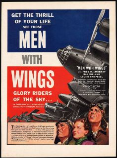 Men with Wings Movie Fred MacMurray Ray Milland Louise Campbell