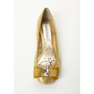 Lovely People Gold Alpinia Ballet Flat Holiday Shoe 9 5 10 7 5 8 Run