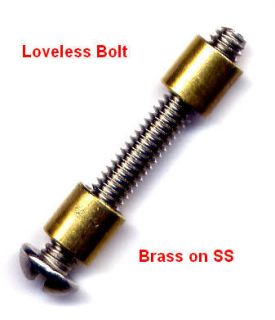 Loveless Bolts Brass on SS Knife Scales Pin for Blades