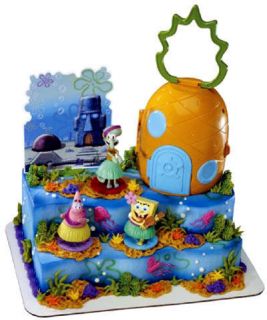 Spongebob Luau Bikini Bottom Cake Kit Decoration Topper