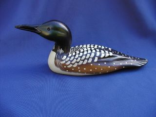 1982 87 Boyds Collection Wood Carved Loon Signed G Lowenthal