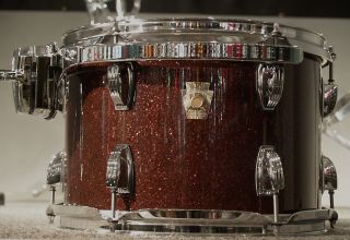 Ludwig drums sets Classic Maple USA 3pc Burgundy Glass Glitter 12, 14F