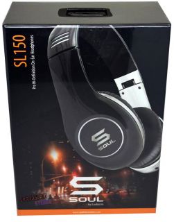 Soul by Ludacris SL150 High Definition on Ear Headphones Black Chrome