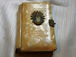 Antique Prayer Book First Communion Celluloid Our Lady Lujan