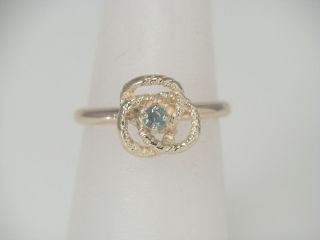 Gold Natural Russian Alexandrite Solitaire Love Knot Ring