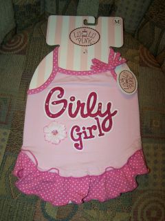 LuLu Pink Dog Puppy Clothes Outfit Dress Girly Girl Pink Glitter