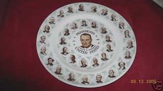 President Lyndon B Johnson Collectors Plate