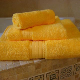 Luxurious Yellow Bath Towels Sets 100 Egyptian Cotton