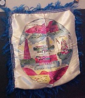 North Dakota Vintage Souvenir Fabric Pillow Cover Case