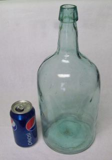 Huge Lyndeboro Lyndeborough Glass Carboy Demijohn Aqua Bottle Marked S