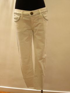 BNWT Current Elliott White Studs Crop Skinny Jeans Sz 27