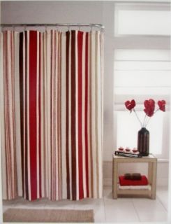 Flo Stripe Fabric Shower Curtain M Style 70 x 72 Classy $45