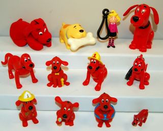 12 Clifford the Big Red Dog PVC Action Figure Toy Lot Emily Elizabeth