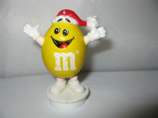 Vintage M Ms Yellow Christmas Candy Topper Ornament Figure Toy