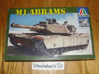 Italeri M1 Abrams Tank Model Kit 1 72 Scale 2001 7001 No Instructions