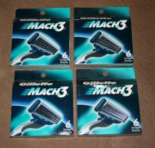 24 Gillette Mach3 Razor Blades Cartridges Authentic USA
