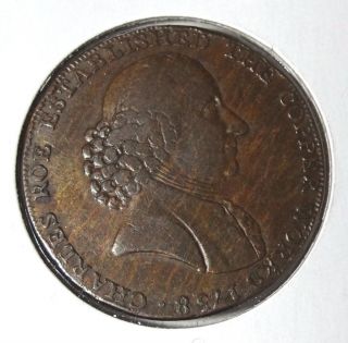 1791 Roes Macclesfield D H54 Conder Halfpenny Stronger Details Toned