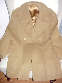 WWII 1942 US Army Officers Short Coat Mackinaw