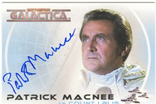 The Complete Battlestar Galactica Autograph A10 Patrick Macnee