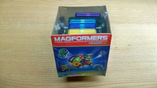 Magformers Cruisers Extreme 44pc Magnetic Building Set w 2 Wheels