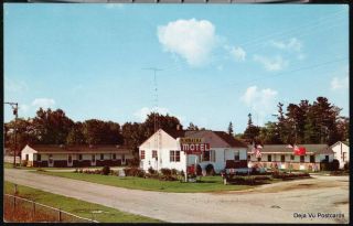 Mackinaw City MI Hiawatha Motel Vtg Michigan Postcard