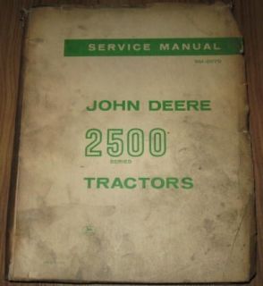 John Deere 2500 Series Tractor Servicel Manual