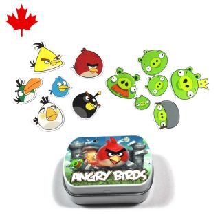 12pcs Angry Birds Fridge Magnets Android Phone Apple iPhone 4S 3G iPad