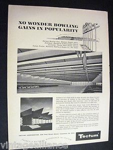 Bowl Bowling Alley in Madison Heights MI 1960 Tectum Corp Ad