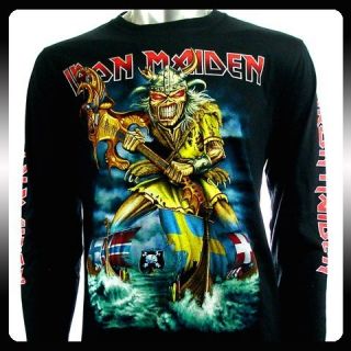 Iron Maiden Rock Punk LS Long Sleeve T shirt Sz M Heavy Metal Biker