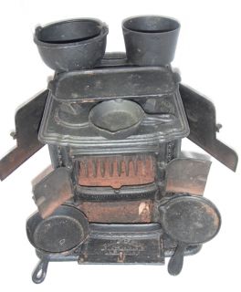 LOOK Large miniature cast iron stove and accessories like and larger