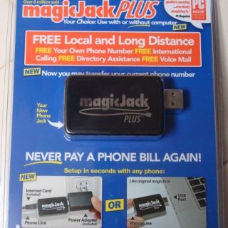 MagicJack PLUS USB Phone Jack Magic Majicjack Majic VOIP 1 YEAR