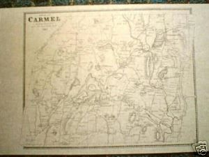 Carmel Mahopac NY 1867 Map with Homeowners