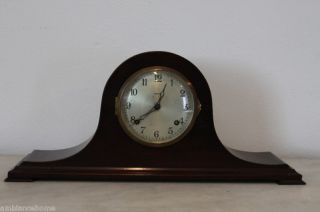 REDUCED Ansonia 1929 Mantel Clock Mahogany Carved Antique