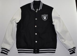 Majestic Athletic Melton Wool Varsity Jacket Oakland Raiders Football