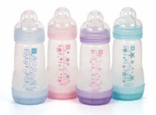 New MAM Anti Colic Baby Infant Bottle Blue Boy 5 Oz