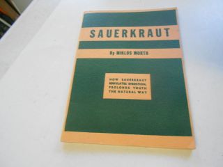 Vintage sauerkraut Booklet by Miklos Worth