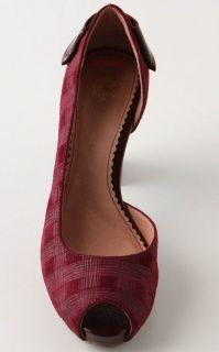 NIB Miss Albright ANTHROPOLOGIE Malbec Heels Shoes Peep Toe Pumps 10