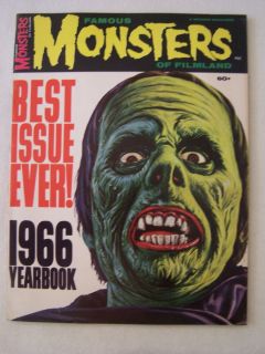 Famous Monsters Filmland Magazine 1966 Yearbook VF Boris Karloff Bela