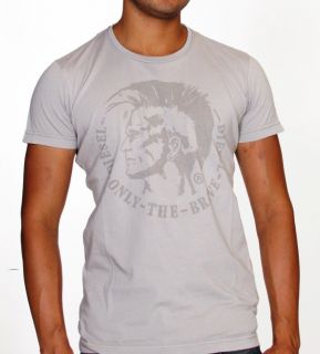Diesel T Shirt T Achel RS Designer Grey Men New