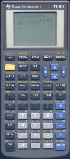 TI 80 View Screen Graphing Calculator   Fully Functional   Excellent