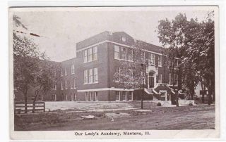 Our Ladys Academy Manteno Illinois 1937 Postcard