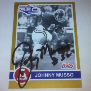 Johnny Musso Alabama Crimson Tide Auto Card Chicago Bears