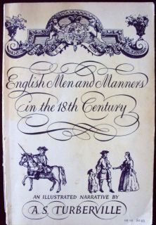 English Men and Manners in The 18th Century History Etiquette Book
