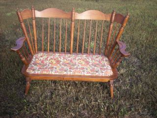Tell City Chair Company Vintage Maple Love Seat Rocker