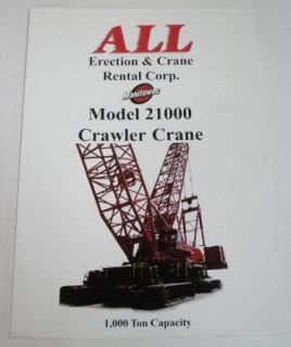 Manitowoc 1999 21000 Crawler Crane Sales Brochure