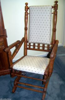 Spindle Rocking Chair Springs 1920s Maple Consider Shipping
