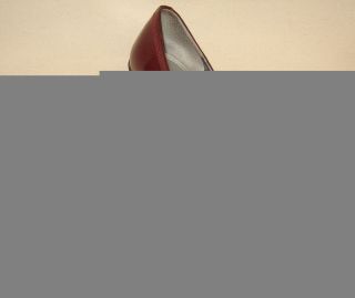 Marc Fisher Burgundy Red Patent Leather Flats w Silver Buckles Sz 9 5M