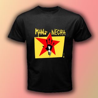 New French Band Mano Negra Manu Chao Logo Black T Shirt Size s M L XL